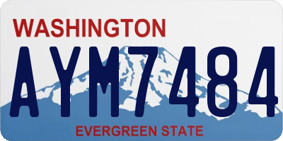 WA license plate AYM7484