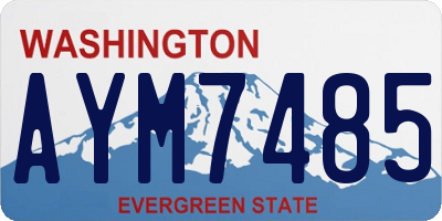 WA license plate AYM7485
