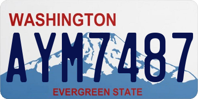 WA license plate AYM7487