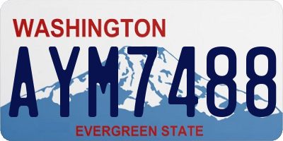 WA license plate AYM7488