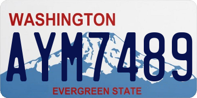 WA license plate AYM7489