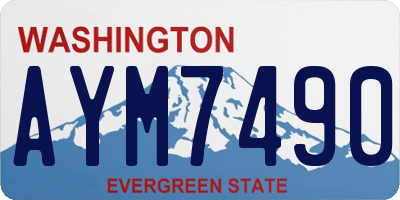 WA license plate AYM7490