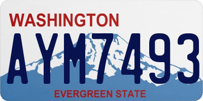 WA license plate AYM7493