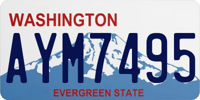 WA license plate AYM7495
