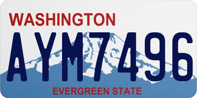 WA license plate AYM7496