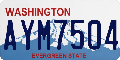 WA license plate AYM7504