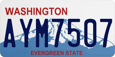 WA license plate AYM7507