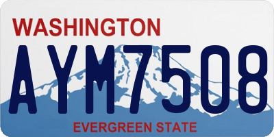 WA license plate AYM7508