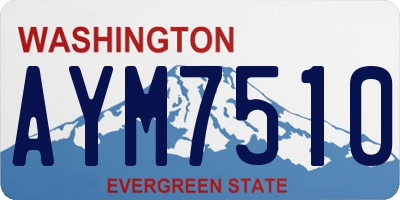 WA license plate AYM7510