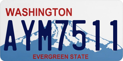 WA license plate AYM7511