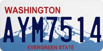 WA license plate AYM7514