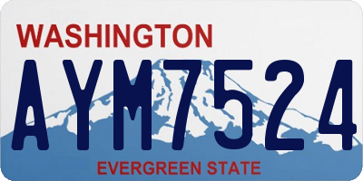 WA license plate AYM7524