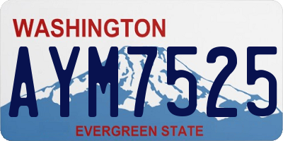 WA license plate AYM7525