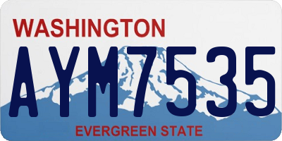 WA license plate AYM7535