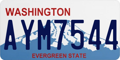 WA license plate AYM7544