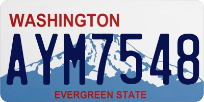 WA license plate AYM7548