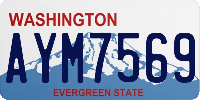 WA license plate AYM7569