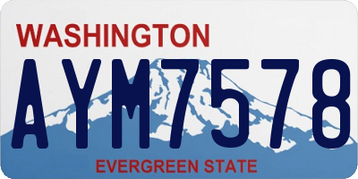 WA license plate AYM7578