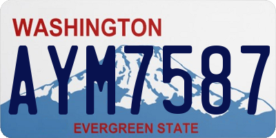 WA license plate AYM7587