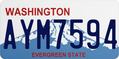 WA license plate AYM7594