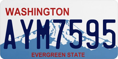 WA license plate AYM7595