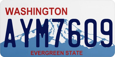WA license plate AYM7609