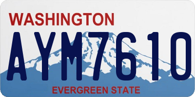 WA license plate AYM7610