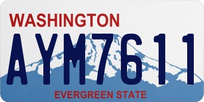 WA license plate AYM7611