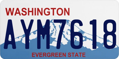 WA license plate AYM7618