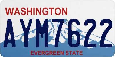 WA license plate AYM7622