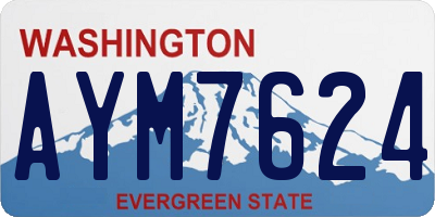 WA license plate AYM7624