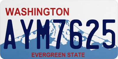 WA license plate AYM7625