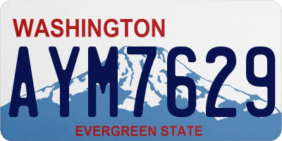 WA license plate AYM7629