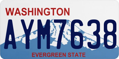 WA license plate AYM7638