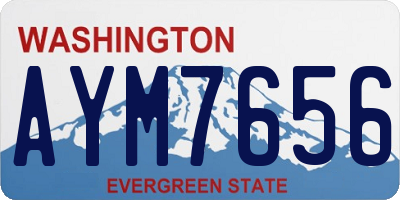 WA license plate AYM7656