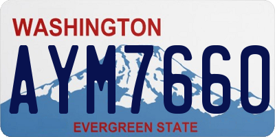 WA license plate AYM7660