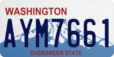 WA license plate AYM7661