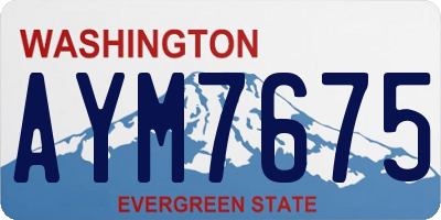 WA license plate AYM7675