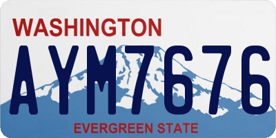 WA license plate AYM7676