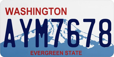 WA license plate AYM7678