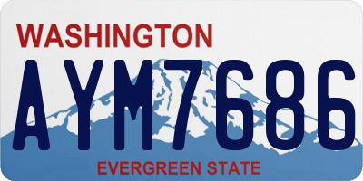 WA license plate AYM7686