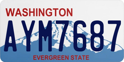 WA license plate AYM7687
