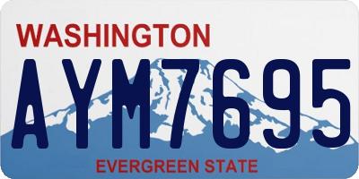 WA license plate AYM7695