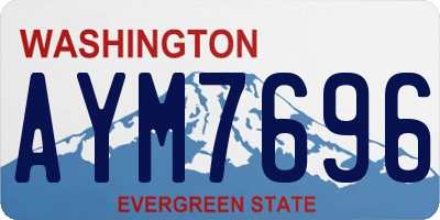 WA license plate AYM7696