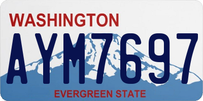 WA license plate AYM7697