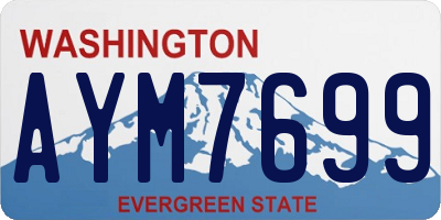 WA license plate AYM7699