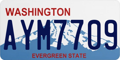 WA license plate AYM7709