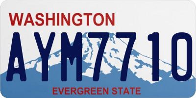 WA license plate AYM7710