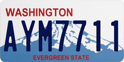 WA license plate AYM7711