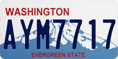WA license plate AYM7717